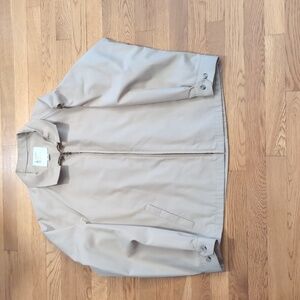 Classic Men's London Fog Weatherwear Light Golf Jacket Tan Size 44 Long